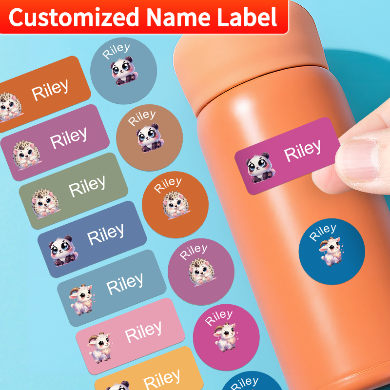 Personalized Name Box - パーソナライズされた名前ラベル - 超軽量のカスタムステッカー、学校の教科書、箱、家庭用オーガナイザーに簡単に持ち運びや保管が可能