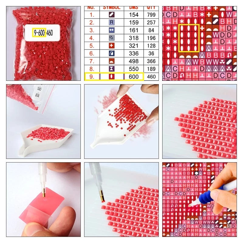 ラインストーン,刺painting,装飾,家庭用 - Photo Mosaic Print のレビューと価格