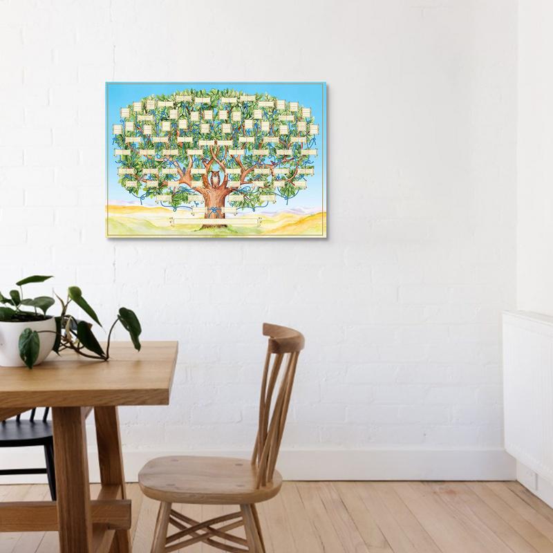 記入可能な家系図チャート 6 世代祖先ポスター家系図壁アート - Family Tree Print のレビューと価格