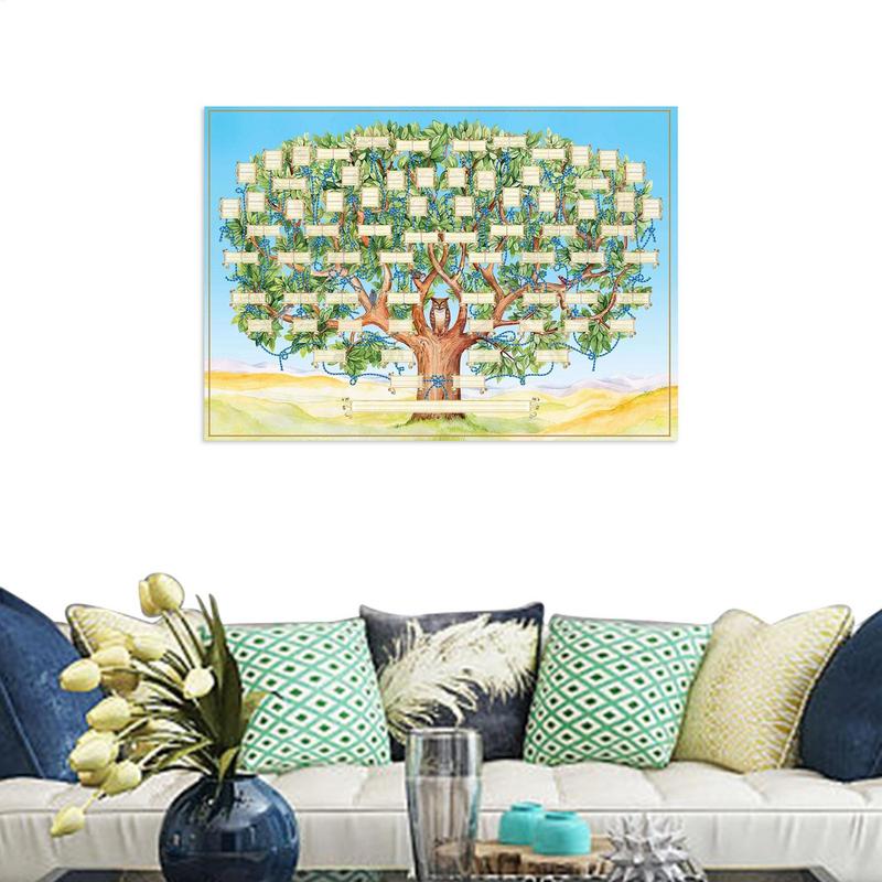記入可能な家系図チャート 6 世代祖先ポスター家系図壁アート - Family Tree Print のレビューと価格